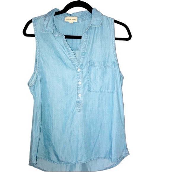 Cloth and Stone Denim Shirt. Size Large - Picture 1 of 3